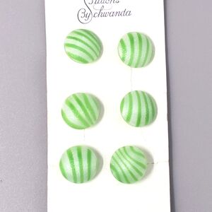 Vintage 1950's Candy Stripe Buttons
